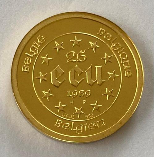 Belgique. 25 Ecu 1989 lempereur Diocletien 1/4 Oz Gold .999, Postzegels en Munten, Munten | Nederland