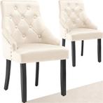 Eetkamerstoelen - Set van 2 - Met armleuning - Creme - Tecta, Huis en Inrichting, Stoelen, Verzenden, Nieuw