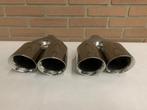 rvs dubbel 3,5 inch Uitlaat sierstukken set R + L, Ophalen of Verzenden, Nieuw