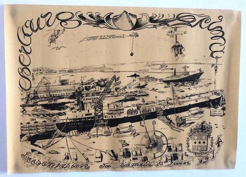 G. ? - Quai de Normandie - affiche originale - Présentation, Antiek en Kunst, Kunst | Tekeningen en Fotografie