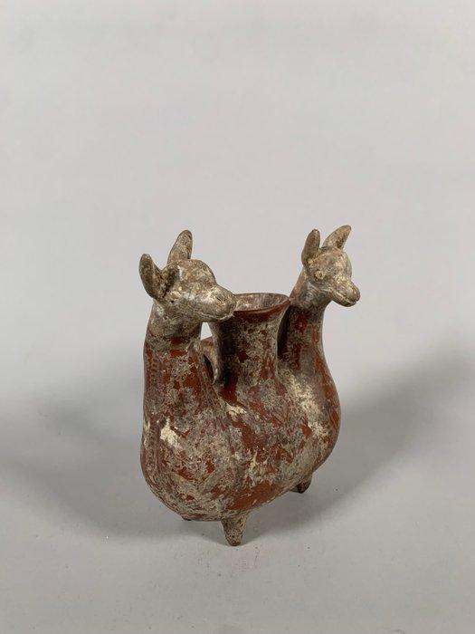 Amlash Terracotta Zoomorphe vaas en aardewerk - 19 cm, Verzamelen, Mineralen en Fossielen