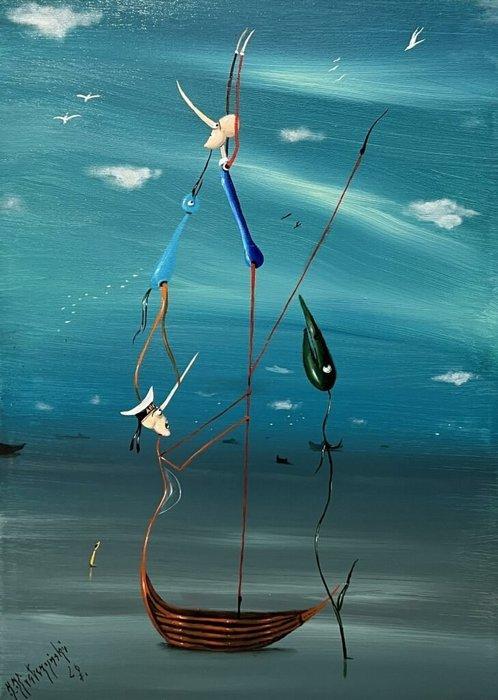 Jarosaw Kieczyski - “Celestial Nocturne”, Antiquités & Art, Art | Peinture | Classique