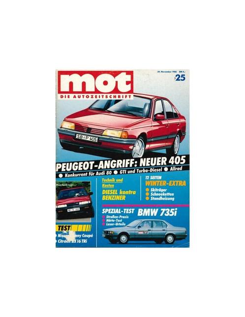1986 MOT AUTO JOURNAL MAGAZINE 25 DUITS, Livres, Autos | Brochures & Magazines, Enlèvement ou Envoi