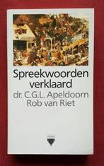 Spreekwoorden verklaard 9789027434661, Gelezen, C.G.L. Apeldoorn, Rob van Riet, Verzenden