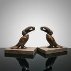 Serre-livres - Toucans - Metal and marble