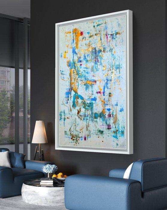 Irena Lenartowicz - Composition with Gold - XXL, Antiek en Kunst, Kunst | Schilderijen | Modern