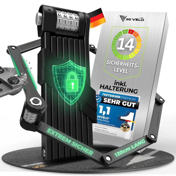 2dekans | MIVELO Fietsslot NEXUS - Met Cijferslot - Extreem, Huis en Inrichting, Woonaccessoires | Wanddecoraties, Ophalen of Verzenden