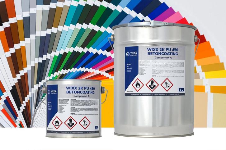 Wixx 2K PU 450 Betoncoating Mengkleur 10L, Doe-het-zelf en Bouw, Verf, Beits en Lak, Nieuw, Verzenden