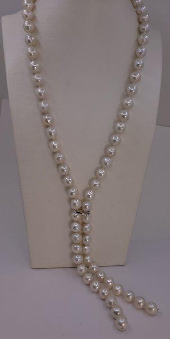 Zonder Minimumprijs - Halsketting 10x11,5 mm witte Edison, Handtassen en Accessoires, Kettingen