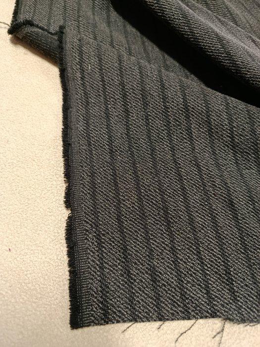 Magnifico tessuto nero a righe in misto lana - Gordijnstof -, Antiek en Kunst, Antiek | Tapijten, Tafelkleden en Textiel