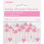 Uitdeelcadeautjes Kleine Baby Flesjes Roze 24st, Verzenden, Nieuw