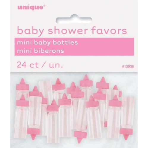 Uitdeelcadeautjes Kleine Baby Flesjes Roze 24st, Hobby en Vrije tijd, Feestartikelen, Nieuw, Verzenden