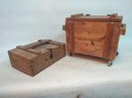 Krat - Hout - 2x houtenkist, Antiek en Kunst