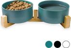 2dekans | Voerbak Hond - Drinkbak - Met Bamboe Standaard -, Ophalen of Verzenden