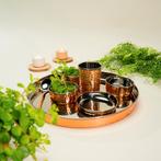 Puur koperen Thali eetgerei set met RVS binnenkant, Ophalen of Verzenden, Nieuw