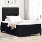 vidaXL Boxspringbed met matras Zwart Klein Tweepersoons Stof, Huis en Inrichting, Slaapkamer | Bedden, Verzenden, Nieuw