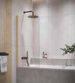 Badwand Torino 60 x 140 cm Goud Badscherm Draaibaar 5 mm, Doe-het-zelf en Bouw, Sanitair, Verzenden, Nieuw