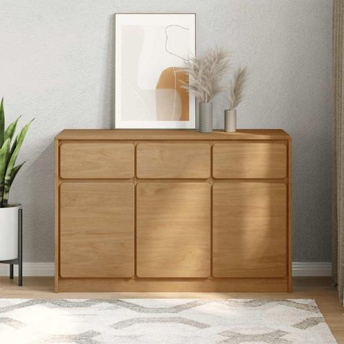 vidaXL Dressoir SAUDA 114x43x75,5 cm massief grenenhout, Huis en Inrichting, Kasten | Dressoirs, Nieuw, Verzenden