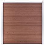 vidaXL Schutting 180x186 cm HKC bruin, Tuin en Terras, Verzenden, Nieuw