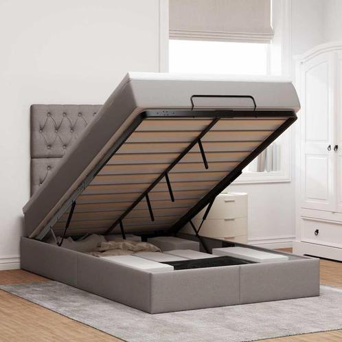vidaXL Ottoman bed met matrassen en LEDs 200x200cm, Huis en Inrichting, Slaapkamer | Bedden, Nieuw, Verzenden