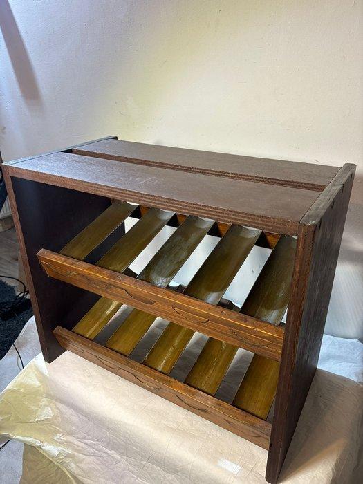 Wijnrek - Authentiek Houten Wijnrek uit de Mid-Century, Antiek en Kunst, Curiosa en Brocante