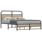 vidaXL Bedframe zonder matras bewerkt hout gerookt eiken, Verzenden, Nieuw