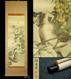 Weasels on grape tree - Late Meiji period - Yamamoto Baigai, Antiek en Kunst
