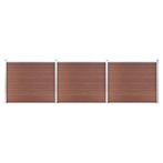 vidaXL Schuttingpanelenset 526x146 cm HKC bruin, Verzenden, Nieuw