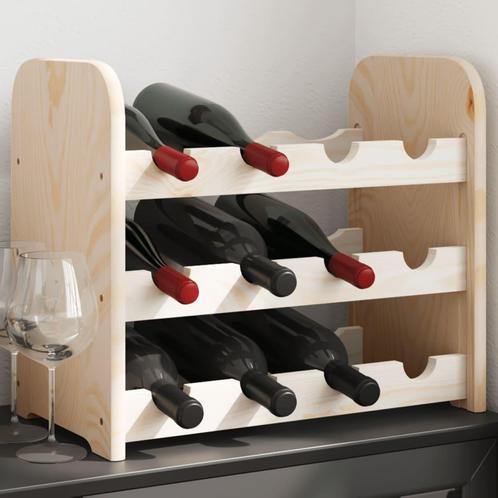 vidaXL Casier à vin 43x25x37 cm bois de pin massif, Maison & Meubles, Accessoires pour la Maison | Porte-bouteilles, Neuf, Envoi
