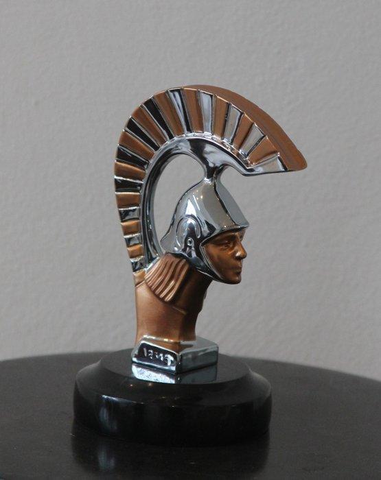 Mascotte - speciale spartan bronzen auto mascotte. - brons, Antiquités & Art, Art | Objets design