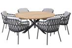 4 Seasons Outdoor Calpi tuinset met Prado tafel teak blad, Tuin en Terras, Nieuw