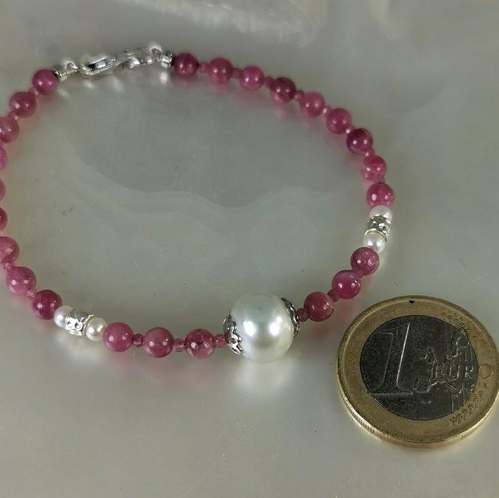 Armband Zilver Parel - Parel - SSP-Akoya Ø10mm Tourmalin, Handtassen en Accessoires, Armbanden