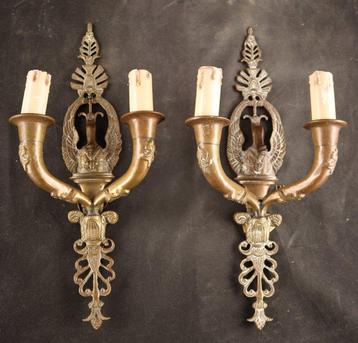 Wandlampen met zwanen - Wandlamp - Legering