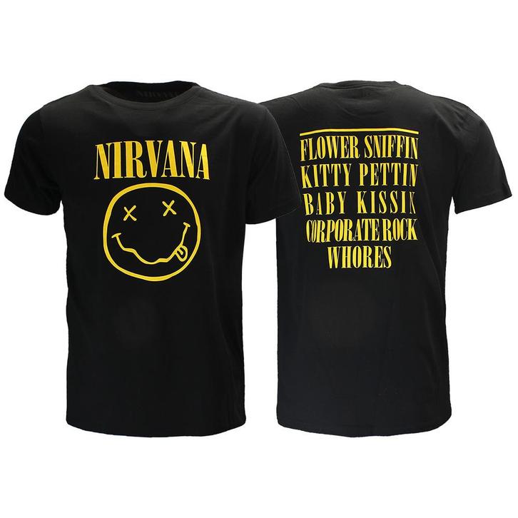Nirvana Flower Sniffin T-Shirt - Officiële Merchandise, Kleding | Heren, T-shirts