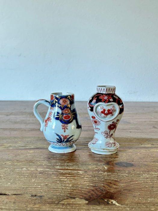 Pot (2) - Porselein - Mosterdpot en vaasje, Antiek en Kunst, Antiek | Overige Antiek