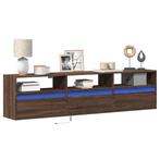vidaXL Tv-wandmeubel met LED-verlichting 180x31x45 cm bruin, Verzenden, Nieuw