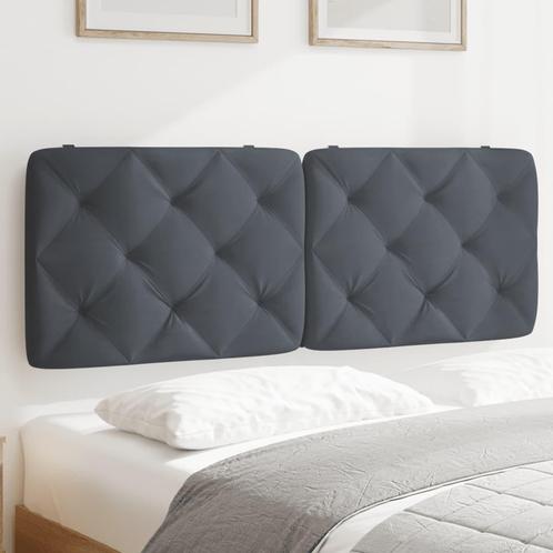 vidaXL Coussin de tête de lit gris foncé 120 cm velours, Maison & Meubles, Chambre à coucher | Lits, Neuf, Envoi