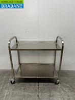 RVS Serveerwagen 2 lagen 94,5 cm Horeca, Ophalen of Verzenden, Nieuw in verpakking