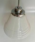 Plafondlamp - opaline glass chrome pendant - XXL versie, Antiek en Kunst, Antiek | Verlichting