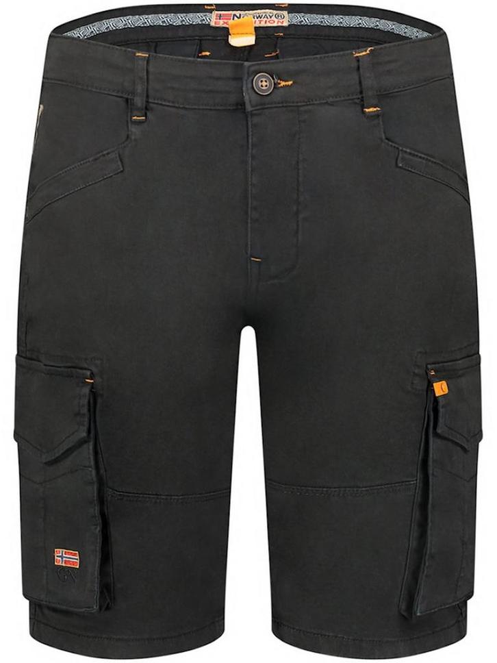 Geographical Norway Bermuda Met Stretch Patrimoine Zwart, Kleding | Heren, Broeken en Pantalons, Verzenden