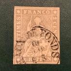Suisse 1857/1862 - 2 Rp Berner Druck 4 avec de belles marges, Gestempeld