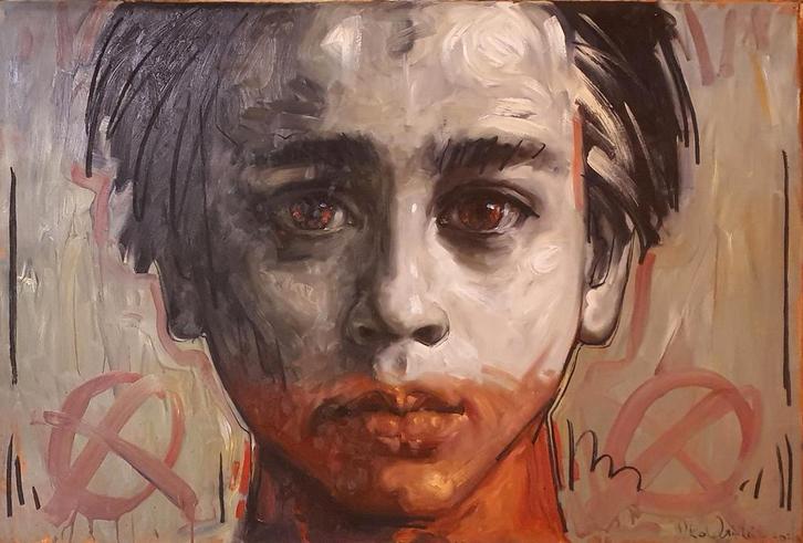 Nico Vrielink: Het intieme portret van Jerome, Antiek en Kunst, Kunst | Schilderijen | Modern, Ophalen of Verzenden