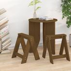 vidaXL Tabourets lot de 2 marron miel 40x40x45 cm bois, Huis en Inrichting, Verzenden