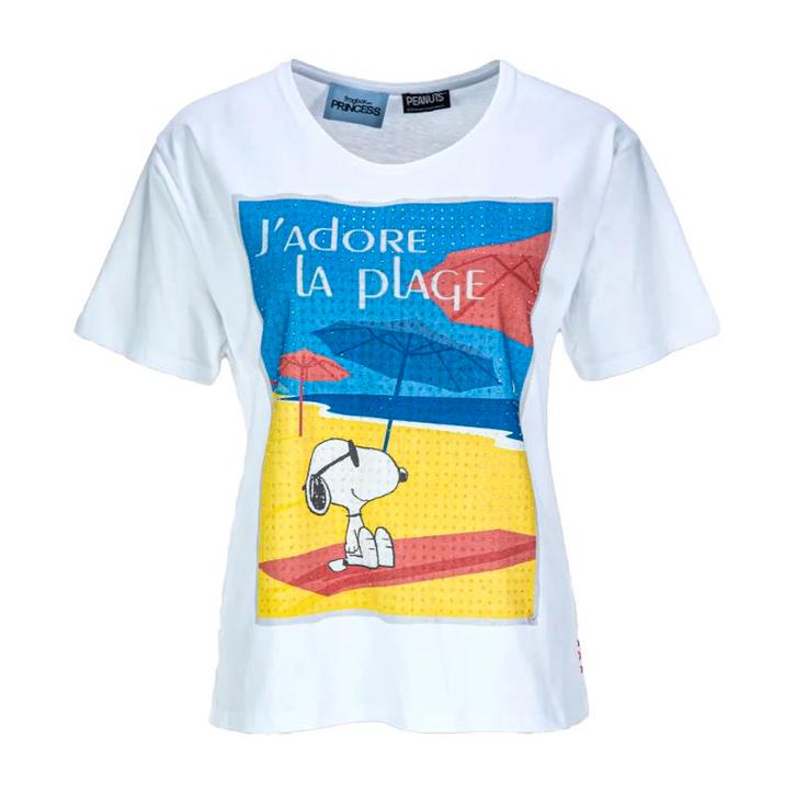 Frogbox goes Princess • wit t-shirt Snoopy • 36, Kleding | Dames, Blouses en Tunieken, Wit, Nieuw, Maat 36 (S), Verzenden