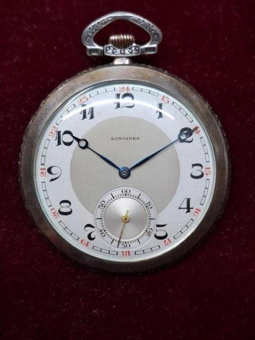 Zakhorloge zilver -Longines Pocket Watch - 1900-1949, Handtassen en Accessoires, Horloges | Heren
