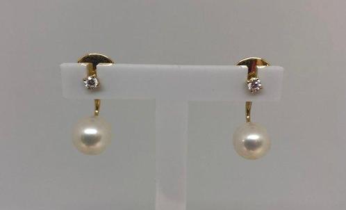 Boucles doreilles Perles deau douce - Or jaune 18 carats -, Handtassen en Accessoires, Oorbellen