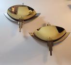 B+M - B+M - Lamp (2) - Glas, Messing - Art Deco stijl, Antiek en Kunst, Antiek | Verlichting