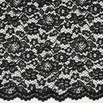 10 meter kant stof - Zwart - 100% polyester, Verzenden