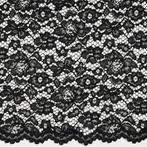 10 meter kant stof - Zwart - 100% polyester