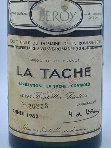 1963 Domaine de la Romanée-Conti - La Tâche Grand Cru - 1, Verzamelen, Nieuw